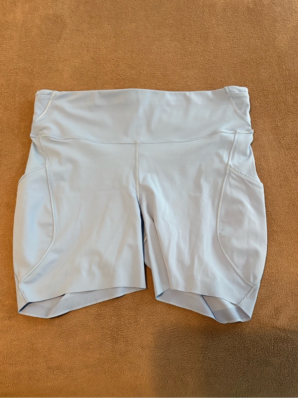 lululemon athletica Light Gray High-Rise Athletic Shorts EUC - like new